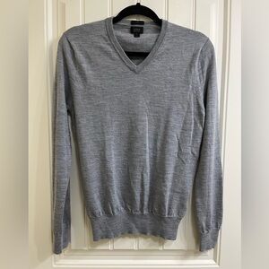J. Crew Women’s Heather Gray V-Neck Sweater